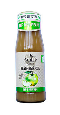 Купить Сок яблочный премиум Ambre naturel 0,25л в Москве