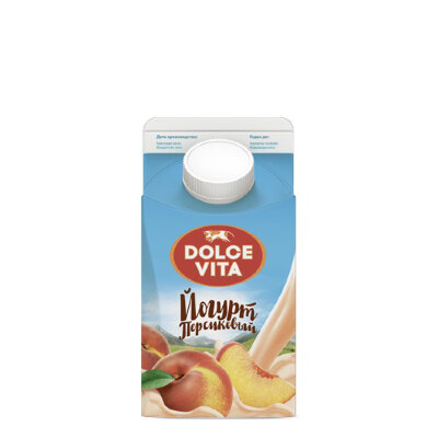 Купить Йогурт персиковый DOLCE VITA 2,5% 450г в Москве