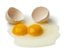 Яйца двух желтковые 